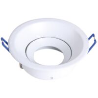 Aro empotrable basculante redondo Blanco