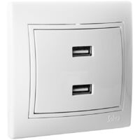Cargador serie europa doble usb 230v 5v 4200ma serie europa solera erp2usbu