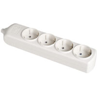 Base bipolar 4 tomas t/tl 10/16a 250v color blanco solera 8004