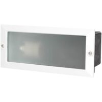 Aplique rectangular blanco empotrable pared E27 60W N-Caja emp.inc