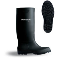 Bota de agua pvc talla 40 caña alta negra dunlop