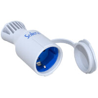 Base móvil bipolar con t/t lateral tipo schucko 16a 250v. .elastómero blanco. 5707ckb solera