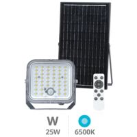 Proyector solar LED Pamol con sensor de movimiento y crepuscular 25W 6500K IP65 Negro