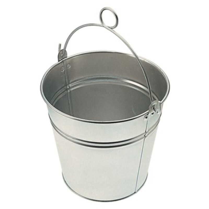 Wolfpack Seau Galvanisé Conique Avec Anneau 10 Litres - 30,5 Cm