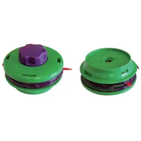Tête de débroussailleuse Tap & Go 120 – Système de recharge automatique – Couvercle épais et bouton en acier – Corps anti-vibration en nylon – Active