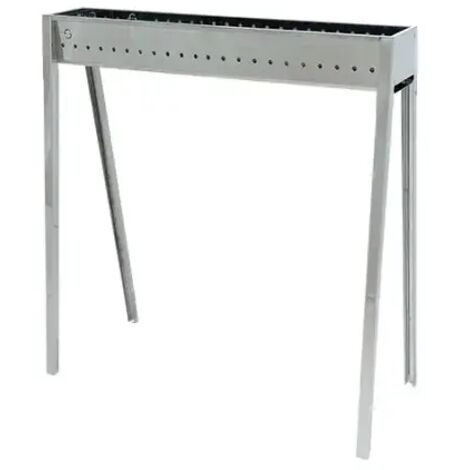 Barbecue au charbon de bois en acier inoxydable Lisa Milano 80 pour Arrosticini - Bianco (1/5)