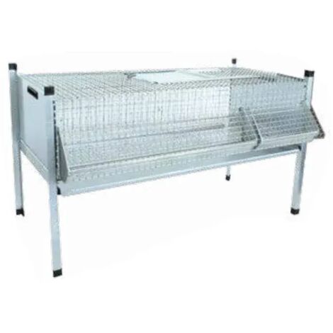 Cage à poussins et à cailles 100119 – Empilable – Dimensions 99x47x50 cm – Résistante à la corrosion – Pour 10-15 cailles ou poussins – Rocila