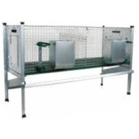 Dura 200111 Clapier pour rongeur deux compartiments d'engraissement 28x51x42/80cm empilable