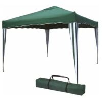 Gazebo extérieur pliant vert camel 3x3 structure en acier