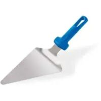 Pelle à pizza triangulaire en acier inoxydable Clementi Forni avec manche bleu