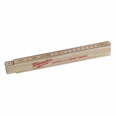 MILWAUKEE Gliedermaßstab Holz Slim 2 Meter Natur (10 Glieder) Zollstock-'4932459303'