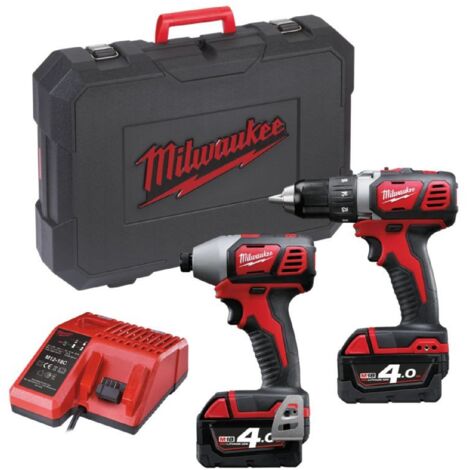 Kit de paquete de energía Milwaukee Batería M18 BPP2C-402C de 18 V y 4 Ah