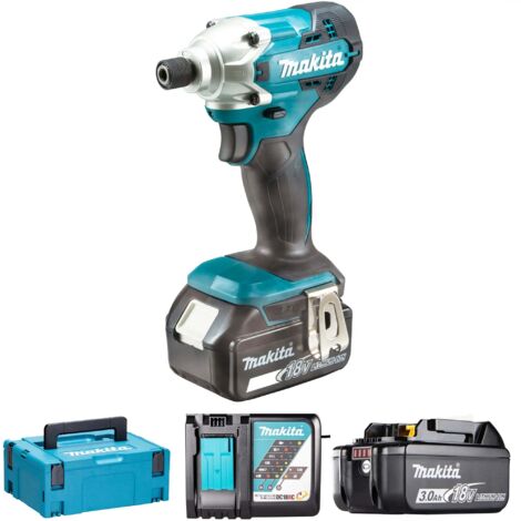 Destornillador de impulso Makita Batería recargable DTD156RFJ de 18 V y 3 Ah (1/5)