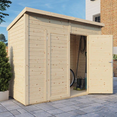 Abri de jardin bois Bertilo 19mm Timmo 2 avec plancher  2,80m² natural