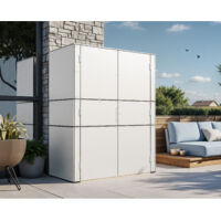 Armoire de jardin haute Bertilo HPL blanc 0,94m²