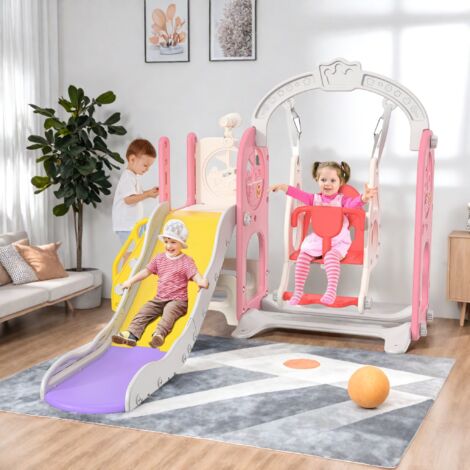 Indoor Rutsche für Kinder, 6 in 1 Kinderrutsche Schaukel für 1-3 Jahre ...