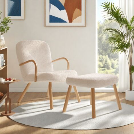 Poltrona Orecchie Con Sgabello Lifestyle4living - Comfort E Design Per