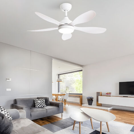 Ventilatore Da Soffitto 42" Per Esterni Con Luce E Telecomando - IP65 Impermeabile, Pale Reversibili Nere/legno, 6 Velocità E Timer, Perfetto Per Patio E Gazebo