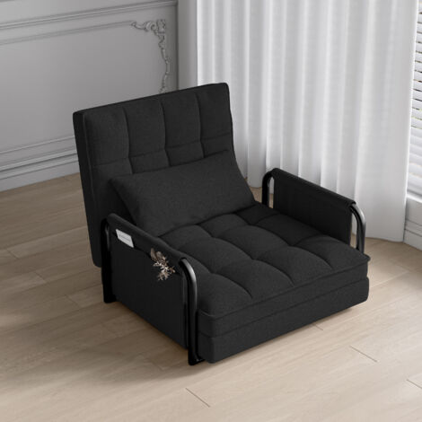 Ulax Furniture Children Sofa Chair to Lounger 2-in-1 Flip Open Convertible Kids Couch/Sleeper