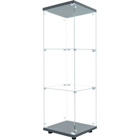 Vitrina Acrílica De 3 Estantes Con Cerradura – Exhibidor Transparente A Prueba De Polvo Para Coleccionables