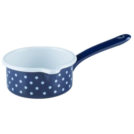 Riess Casseruola con coperchio 16cm, 1L (16 cm, Casseruola con manico, Smalto