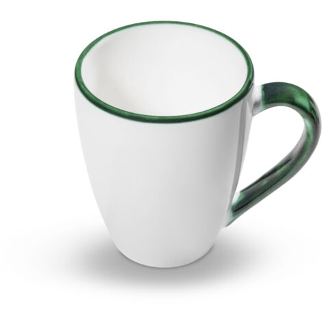 Tazza Da Colazione Gmundner Keramik - Verde Fiammato - 0,5 Litri - Fatte A Mano In Austria