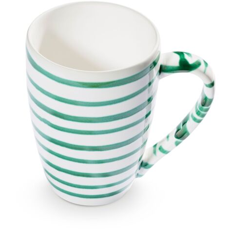 Gmundner Keramik Tazza Da Colazione Verde Fiammato, 0,5 Litri, Fatto A Mano In Austria, Lavabile In Lavastoviglie E Microonde - 3