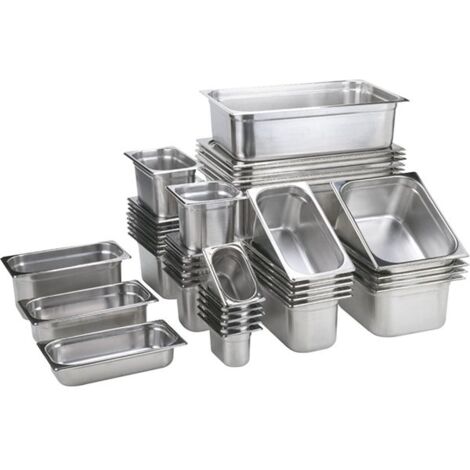 Lacor 66210Z-GN - Contenitore Gastronorm 1/2 In Acciaio Inox (265x325x100 Mm)