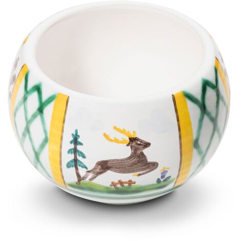 Gmundner Keramik Cervo rosso rubino, piattino Cappuc. (14cm