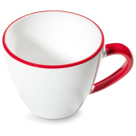 Tazza Da Tè GMUNDNER Maxima 0,4 L - Ceramica Fatta A Mano Austria - Bianco Fiammato Lavabile In Microonde