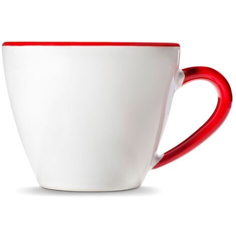 Tazza Da Tè GMUNDNER Maxima 0,4 L - Ceramica Fatta A Mano Austria - Bianco Fiammato Lavabile In Microonde