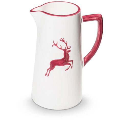 GMUNDNER CERAMIK – Caraffa Acqua In Ceramica Con Motivo Cervo, 1 Litro, Lavabile In Lavastoviglie