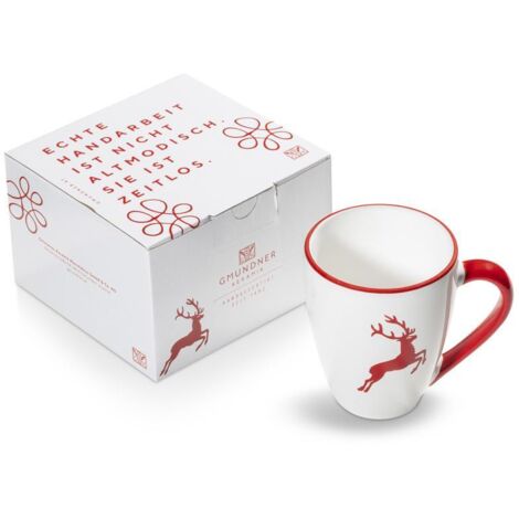 Gmundner Keramik Cervo rosso rubino, tazza per la colazione Max (0,3 L) (1/2)