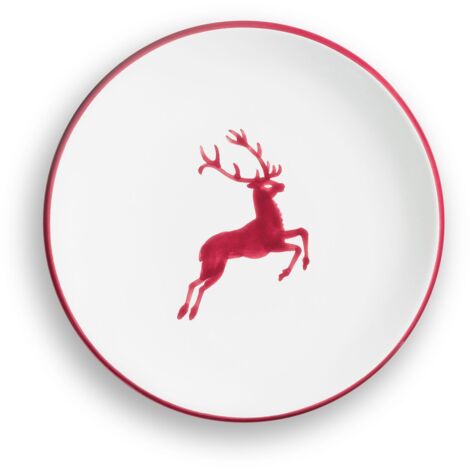 Ceramica Gmundner Cervo verde, piatto da pranzo Trend (26x26 cm