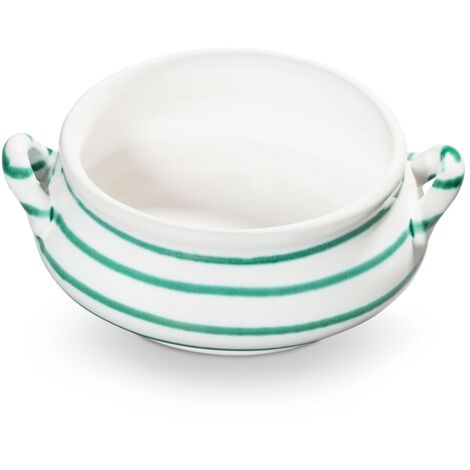 Cuore In Ceramica Gmundner 10 Cm | Verde Fiammato, Fatto A Mano In Austria, Lavabile