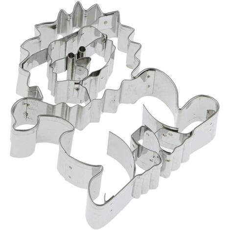 Städter Set 6 Stampini Quadrati Ondulati Per Biscotti - Acciaio Inossidabile, Dimensioni 4,5-8,5 Cm - Confezione In Scatola