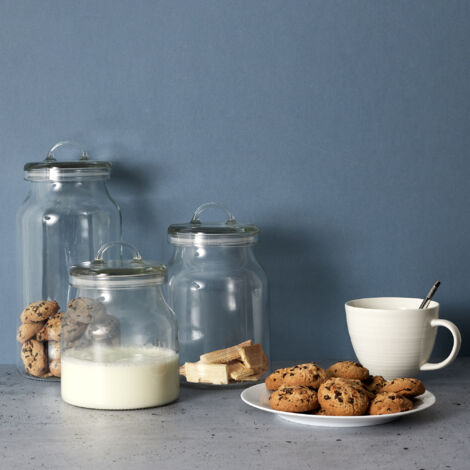 Bocal en Verre - COOK CONCEPT - Pratique - Transparent et Argent (1/3)