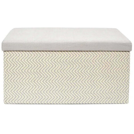 Banc Coffre Pliable "tressé" 76cm Gris (1/5)