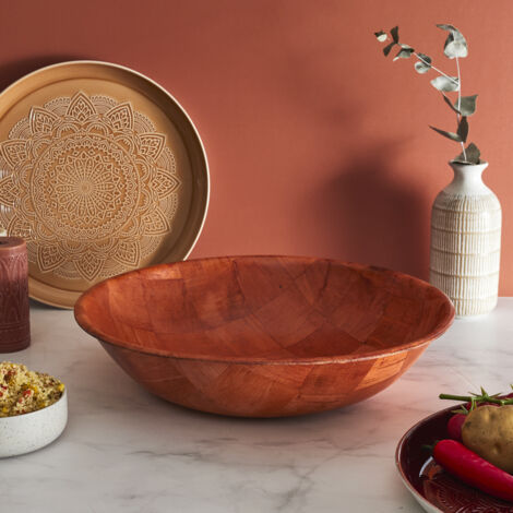 The Home Deco Factory – Saladier couscous 35 cm – Design élégant – Pour servir plats traditionnels – Céramique résistante – Décoration de table