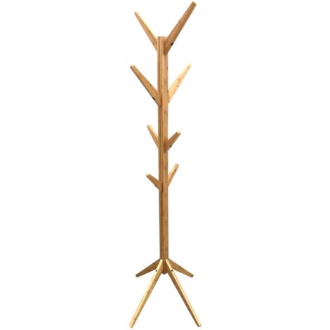 The Home Deco Factory – Portemanteau arbre en bambou 178 cm – 8 patères – Dimensions 44,5 x 44,5 cm – Pour espaces contemporains