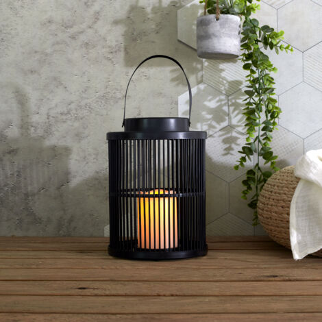 Lanterne Solaire Effet Bougie H25cm