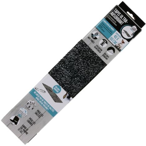 Tapis - JE CHERCHE UNE IDEE - Ultra-absorbant - Antidérapant - Noir (1/4)