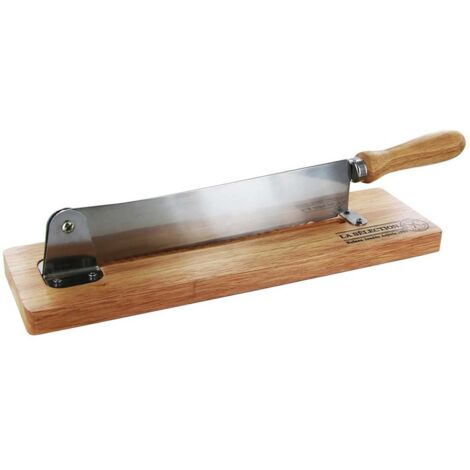 Trancheuse à pain manuelle en inox et bois hévéa – Lame dentée 25 cm – Coupe nette pour tous types de pain – Socle stable – Totally Addict