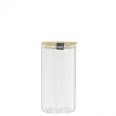 Bocal En Verre Et Bambou 1.2l