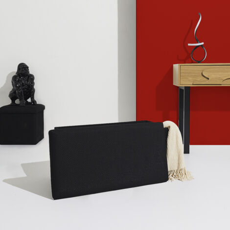 Coffre Banc Pliable - HOME DECO FACTORY - Atome - Noir (1/5)