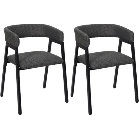 Lot de 2 Fauteuils - HOME DECO FACTORY - Atome - Design - Confort - Gris (1/5)