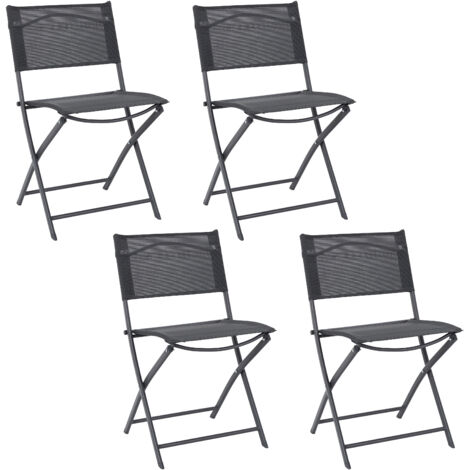 Chaise - HOME DECO FACTORY - Elba - Pliante - Moderne - Grise (1/5)