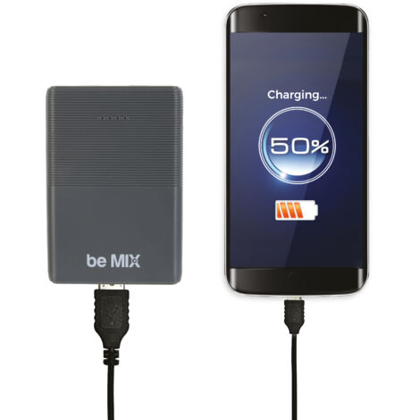 Batterie de Secours - BE MIX - 5000 mAh - Grise (1/5)