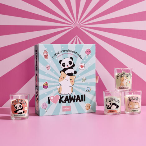 Bougie Parfumee X4 Coffret Kawaii