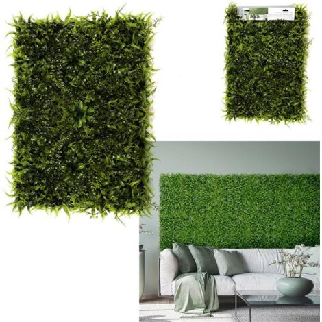 The Home Deco Factory – Mur végétal artificiel 60x40cm – Polyéthylène – Rectangulaire – Décoration intérieure durable sans entretien (1/7)